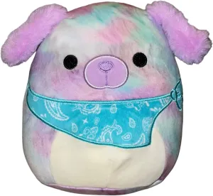 Squishmallow Official Kellytoy Plush Pets Squad Dogs Cats Bunnies Frogs Squishy Soft Plush Toy Animals (Teal/White/Purple, Bashira Dog, 8 Inch)