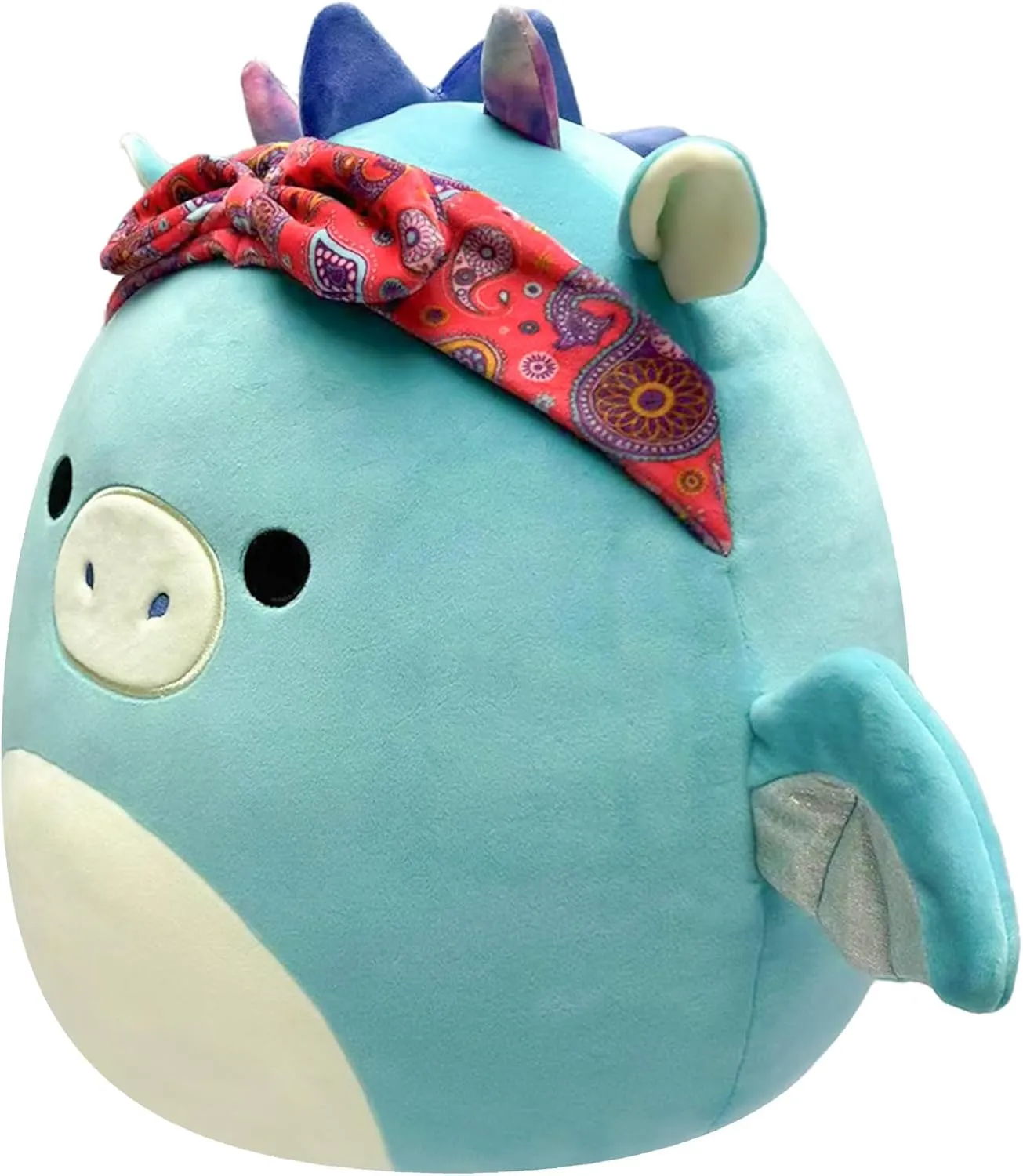 Squishmallows Original 19cm Tatiana The Dark Teal Dragon with Bandana, Add Tatiana to Your Team, Ultra Soft Plush