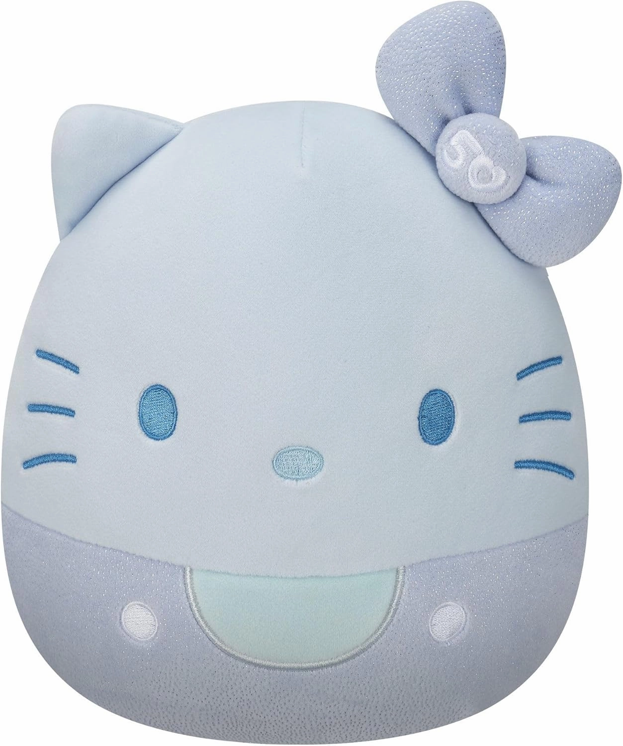 Squishmallows Hello Kitty Monochrome 50th Anniversary Blue 8 Inch Ultra Soft Toy