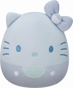 Squishmallows Hello Kitty Monochrome 50th Anniversary Blue 8 Inch Ultra Soft Toy