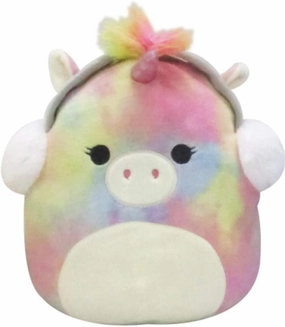 Squishmallows Official Kellytoy Plush 8 Inch Squishy Soft Plush Toy Animals (Esmeralda The Unicorn with Earmuffs)