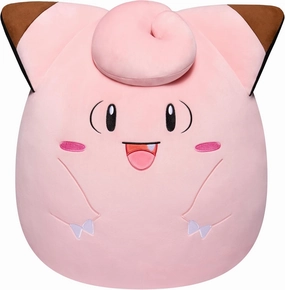 Squishmallows Pokemon 14-Inch Clefairy Plush - Add Clefairy to Your Squad, Ultrasoft Stuffed Animal Medium Plush, Official Kelly Toy Plush