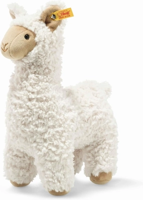 Steiff Leandro Llama, Premium Stuffed Animal, Soft & Cuddly Plush Toy for Kids (White, 11")