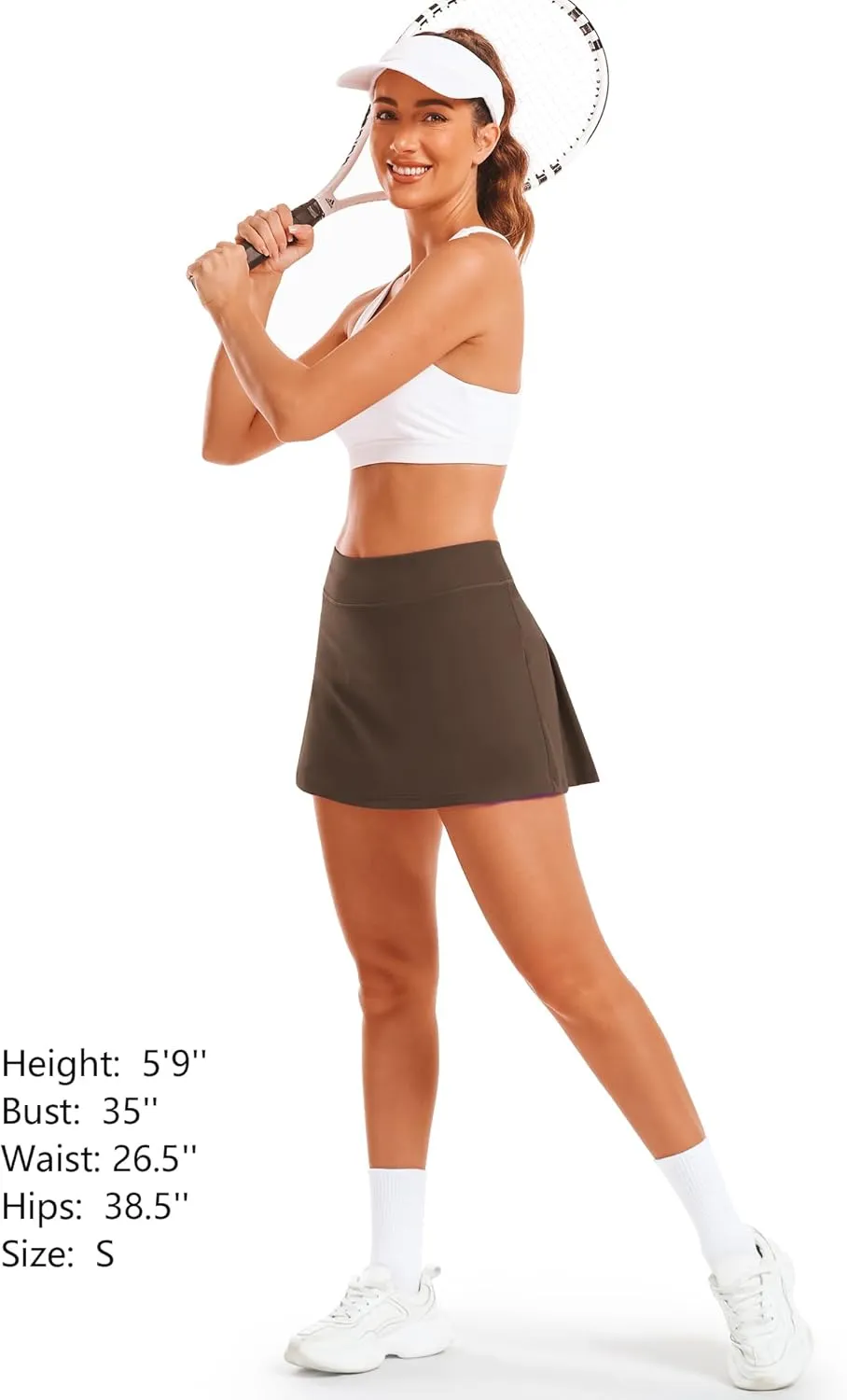Stelle Women Tennis Skirt Golf Skorts Athletic High Waisted with Pockets Inner Shorts Sport Workout Pleated Pickleball