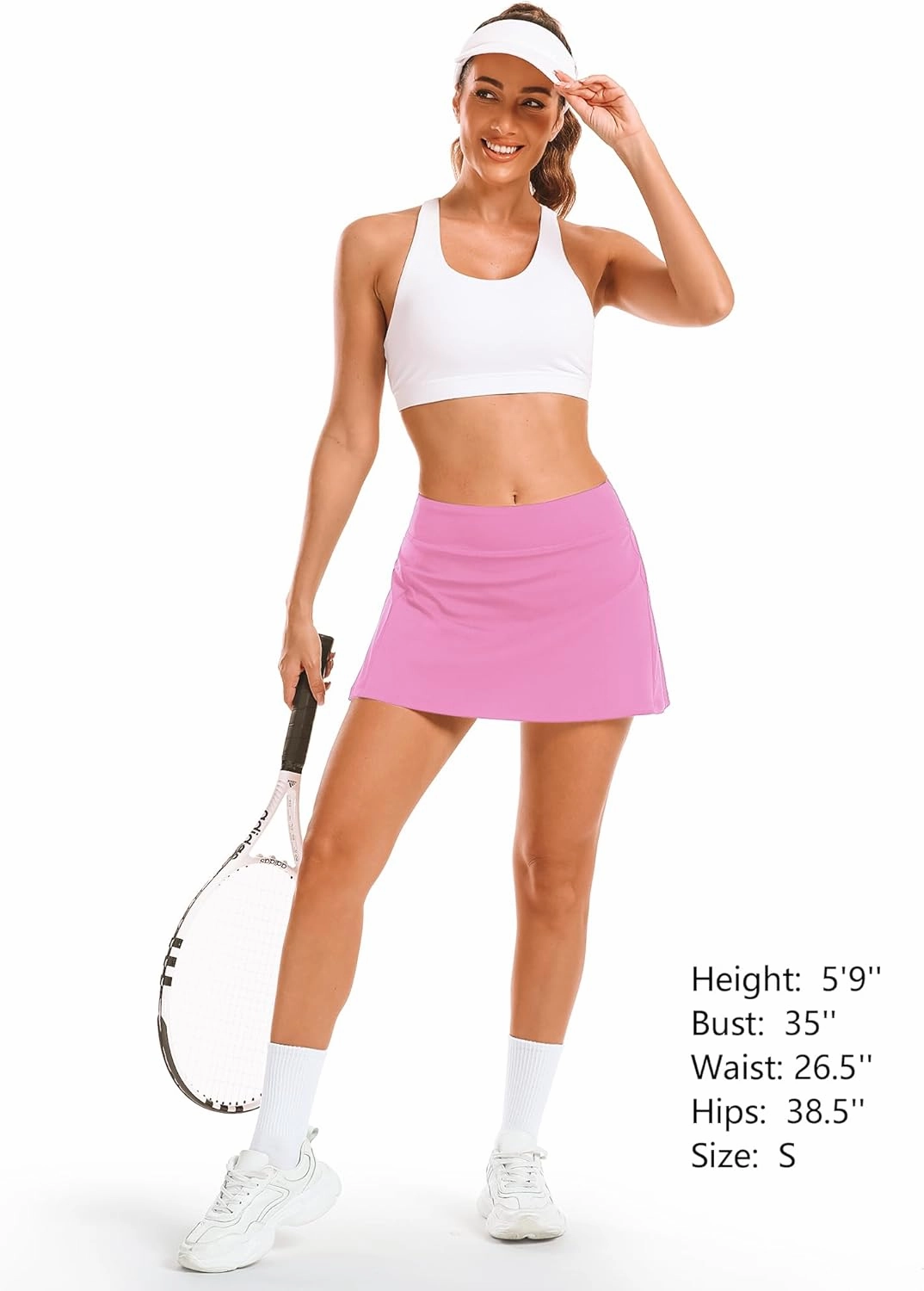 Stelle Women's Tennis Golf Skirts High Waisted with Pockets Inner Shorts for Athletic Skorts Sports Running Pickleball