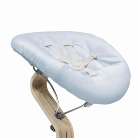Stokke Nomi Newborn Set, Grey/Grey Blue - Includes 5-Point Safety Harness & Reversibile, Washable Textile Set - Fits All Stokke Nomi Chairs