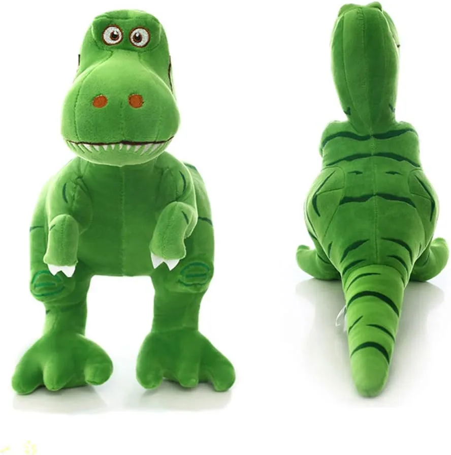 Stuffed Dinosaur Animal Plush Toys 14 Inches Green T-Rex Tyrannosaurus Animal Stuffed Plushies Super Soft Cute Cuddly Pillow Cushion Rex Stuff Dolls Gifts for Children Kids Boys Girls, 14Inches
