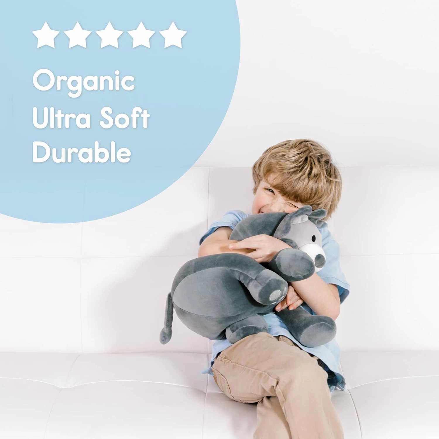 Stuffed Animal Lion Gray | Ultra Soft Plushie Cute Stuffed Lion | Plush Safari Stuffed Animals for Kids