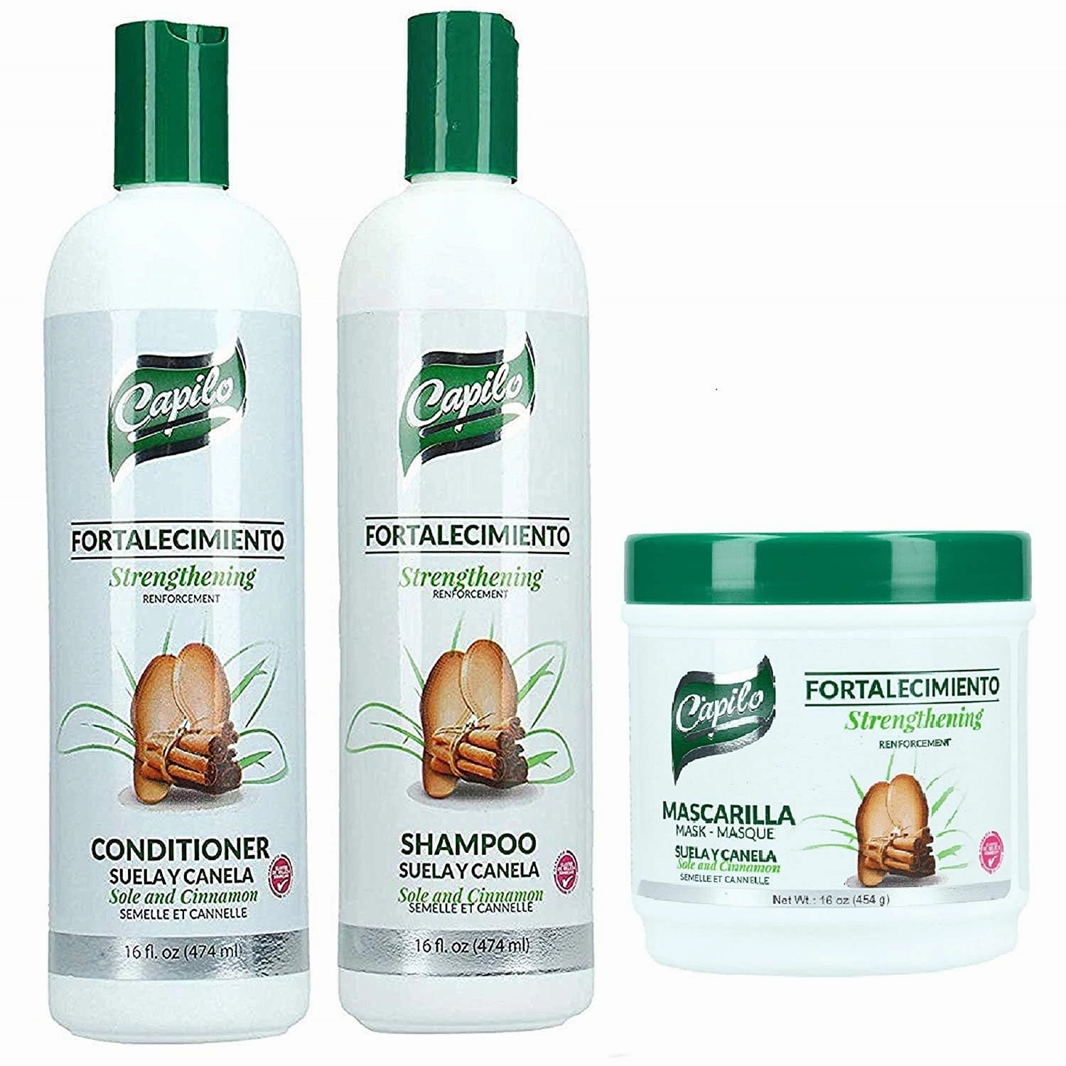Suela Y Canela Shampoo Conditioner Set with Deep Conditioning Mask – All Natural Hair Care for Women & Men – Frizz Control, Curl Hydration, Moisture Repair, Volumizing & Clean Scalp Treatment
