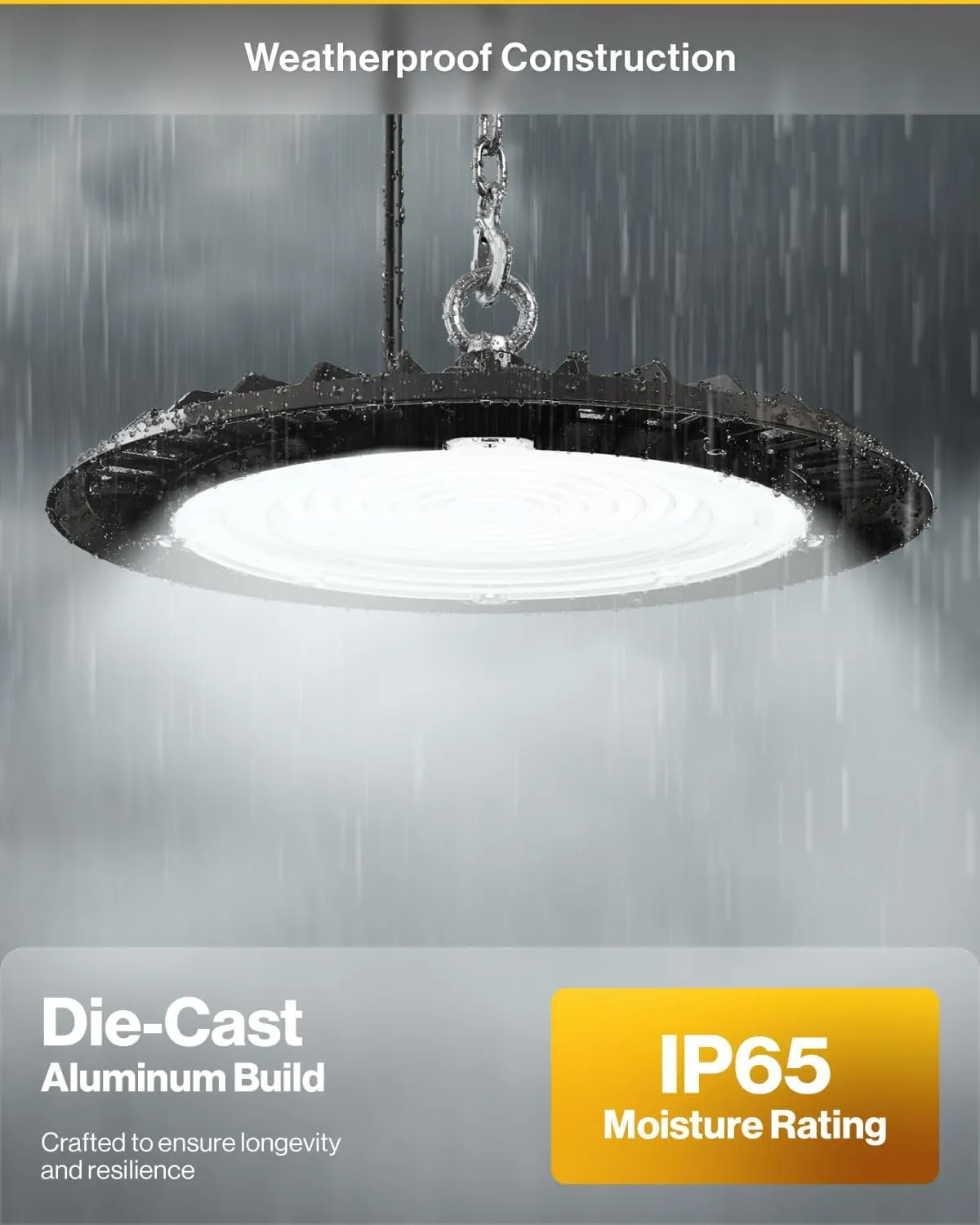 Sunco 10 Pack UFO LED High Bay Light, Shop Lights for Warehouse, Plug & Play, 19500 LM, 150W, 5000K Daylight, Power Cord Included, IP65 Waterproof Shatterproof Fixture UL.