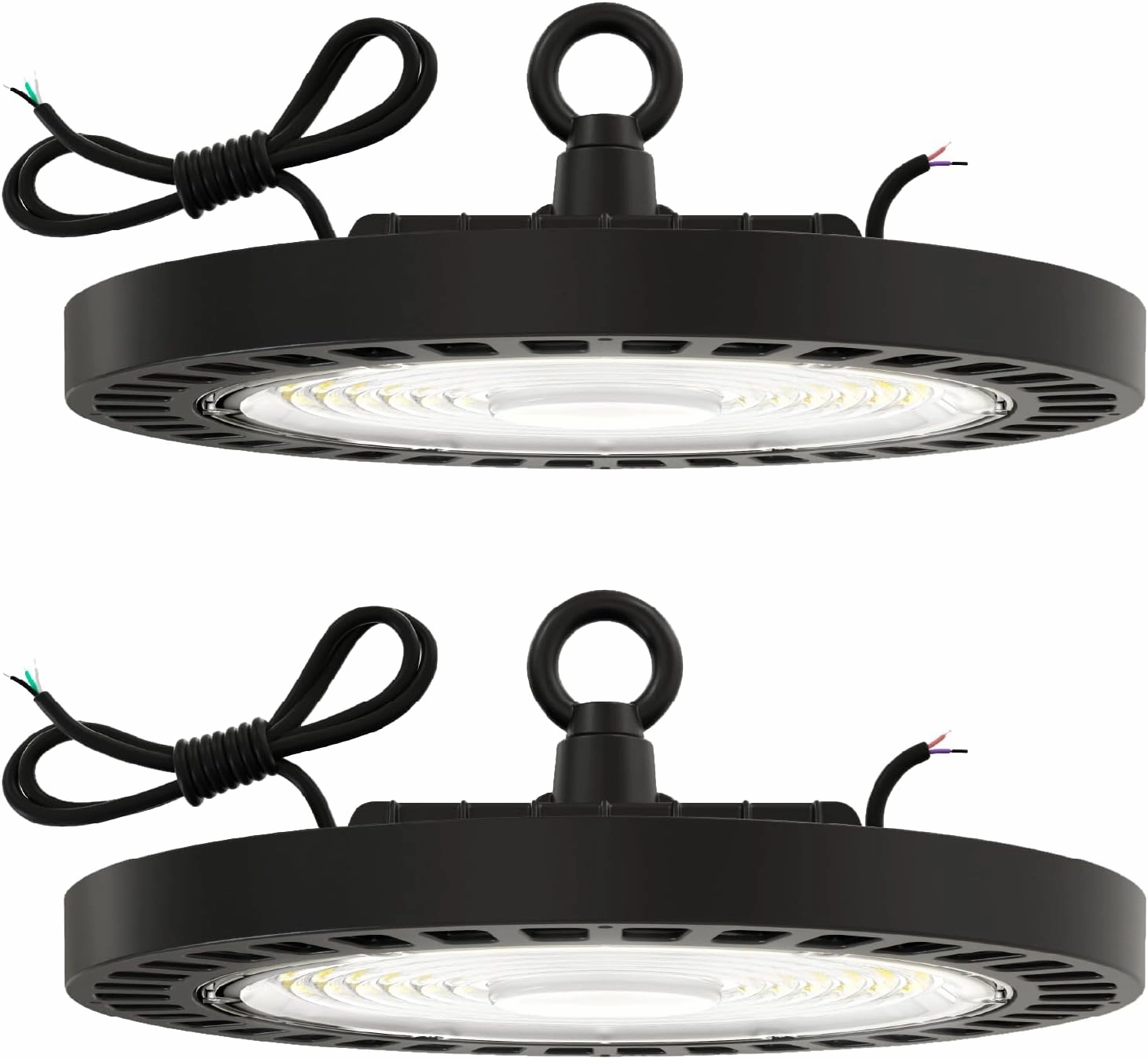 Sunco UFO LED High Bay Light, Shop Lights for Warehouse Lighting, 6000K Daylight Deluxe, 21000 LM, 150W, 100-277V, Dimmable (0-10V), IP65 Waterproof, Super Bright, UL/DLC 2 Pack