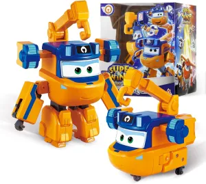Super Wings Transformable Toys, 5 in Marty Airplane Transforming Figures Toys, 2 in 1 Mode Rescue Bots Action Figure Toys for 3-5 Year Old Boys Girls, Fun Plane Toys for Toddlers Kids Age 3 4 5 6 7