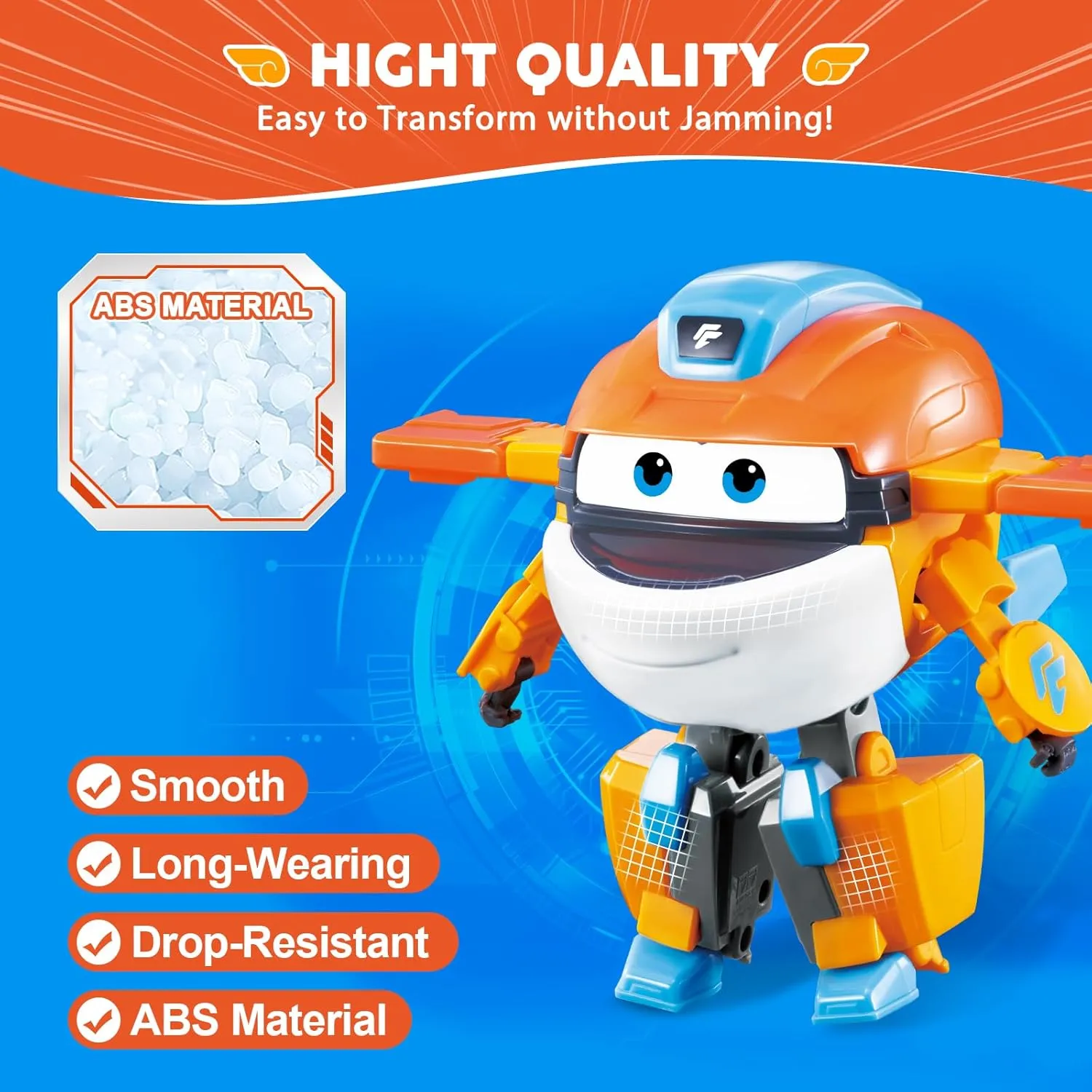 Super Wings Transforming Toys, 5 in Taki Airplane Transformable Figures Toys, 2 in 1 Mode Rescue Bots Action Figure Toys for 3-5 Year Old Boys Girls, Fun Plane Toys for Toddlers Kids Age 3 4 5 6 7