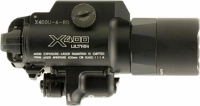 SureFire X400 Ultra LED Handgun or Long Gun WeaponLight with Red Laser Sight