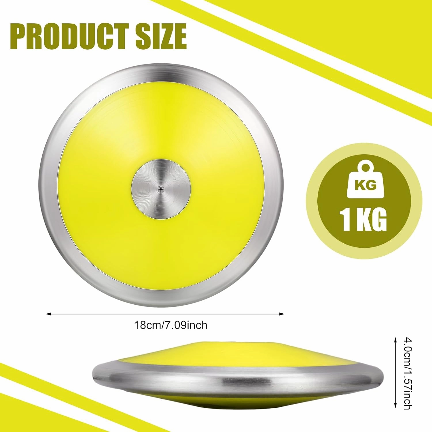 Syhood Throwing Discus Nylon Plastic Iron Training Discus Athletic Track and Field Equipment for High School Outdoor Sports Training Practice Boys Men Women