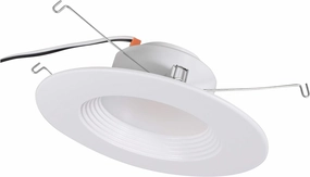 SYLVANIA 5"/6" Recessed LED Downlight Kit with Integrated Trim, 65W Equivalent Efficient 8.5W, Dimmable, 675 Lumens, 80 CRI, 4000K, Bright White (40622)