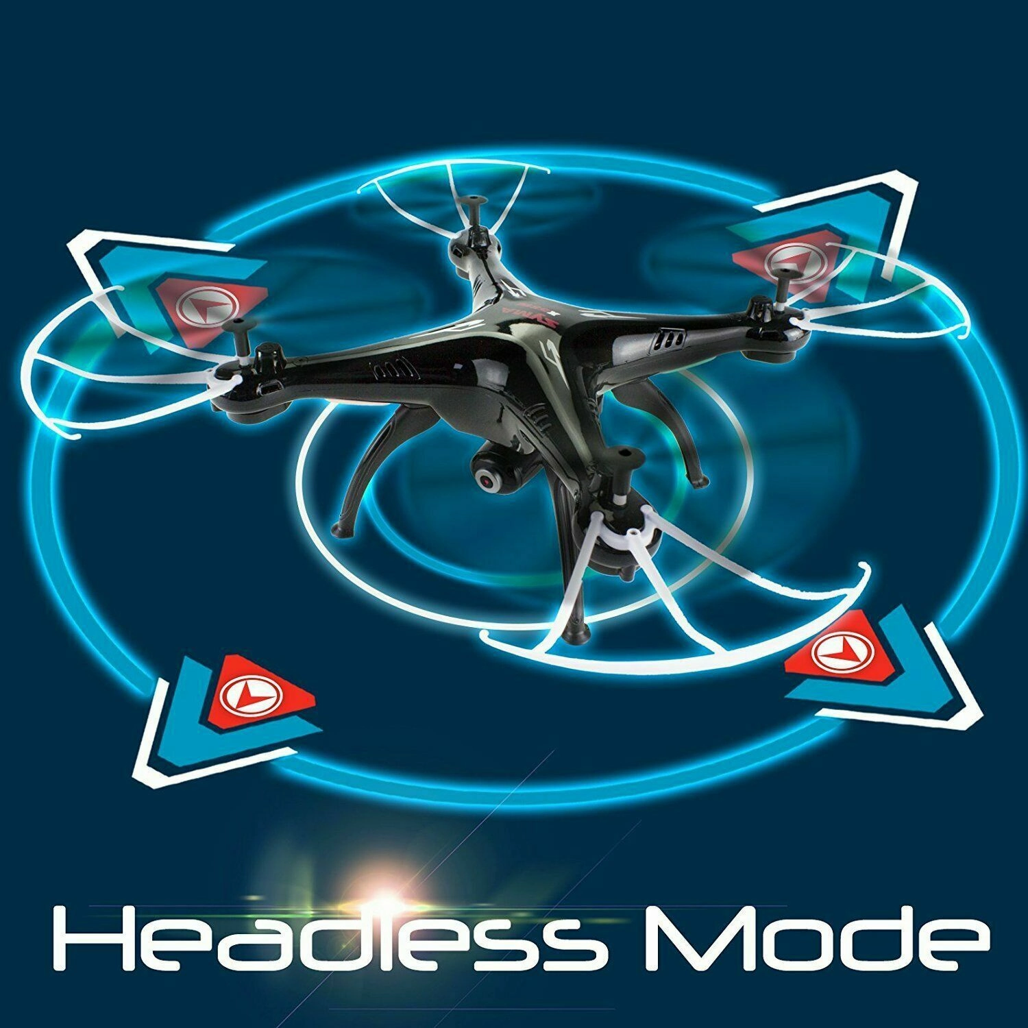 Syma X5SW-V3 Wifi FPV 2.4G 4CH RC Quadcopter Drone HD Camera RTF Black Batteries