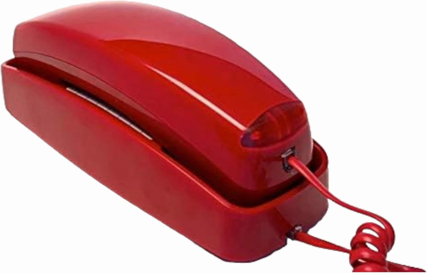 T4-R Full-Featured Trimline Telephone with Super Bright Ring Light Indicator - Clear Ear Sound w/Full Range Volume Control, Ideal for Hotel, Business & Landline Home Use- Red