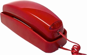 T4-R Full-Featured Trimline Telephone with Super Bright Ring Light Indicator - Clear Ear Sound w/Full Range Volume Control, Ideal for Hotel, Business & Landline Home Use- Red