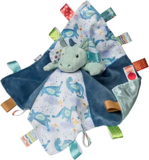Taggies Stuffed Animal Lovey Security Blanket with Sensory Tags, 13 x 13-Inches, Drax Dragon