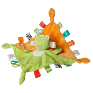 Taggies Two-Sided Stuffed Animal Security Blanket Soft Toy, 6-Inches, Twice as Nice Frog & Bear