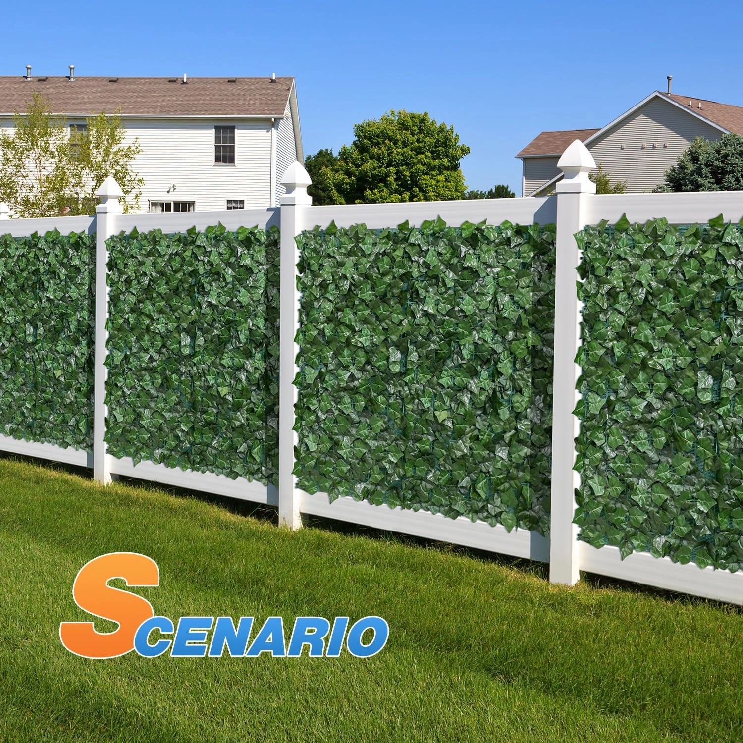 TANG 58"x117" Artificial Ivy Privacy Fence Wall Screen 1PC, Faux Hedge Fence Fake Vine Leaf Decoration Greenery Backdrop for Outdoor Garden Décor