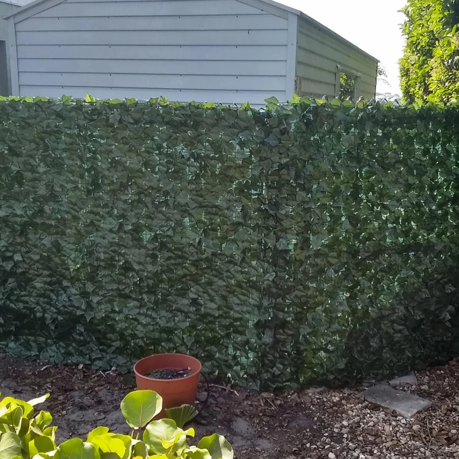 TANG 58"x117" Artificial Ivy Privacy Fence Wall Screen 1PC, Faux Hedge Fence Fake Vine Leaf Decoration Greenery Backdrop for Outdoor Garden Décor