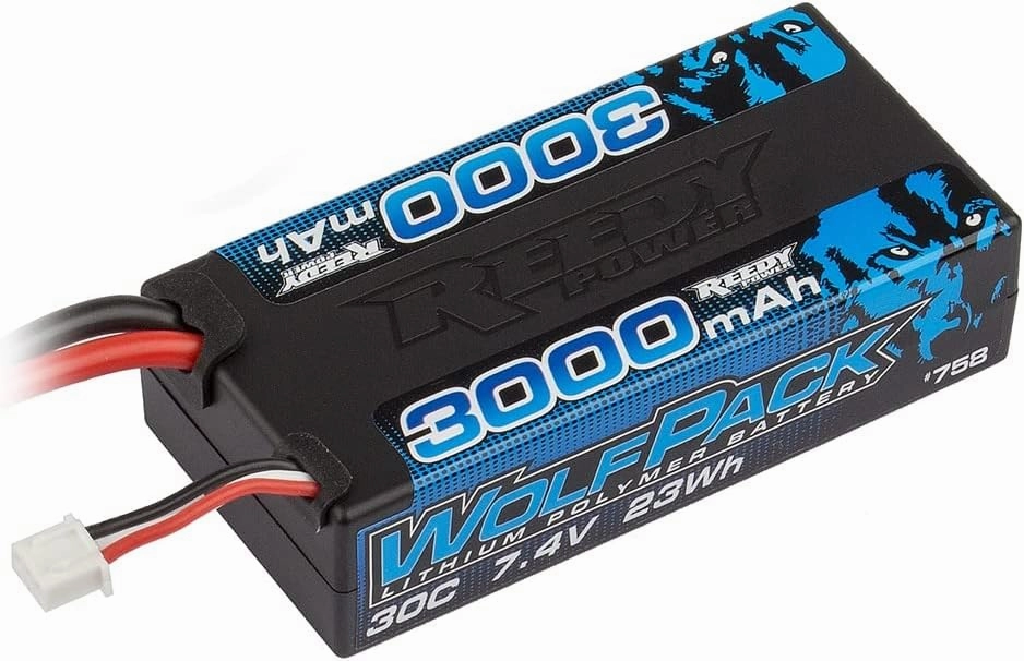 Team Associated Wolfpack LiPo 3000mAh 30C 7.4V Shorty & T-Plug ASC758 Car Batteries & Accessories