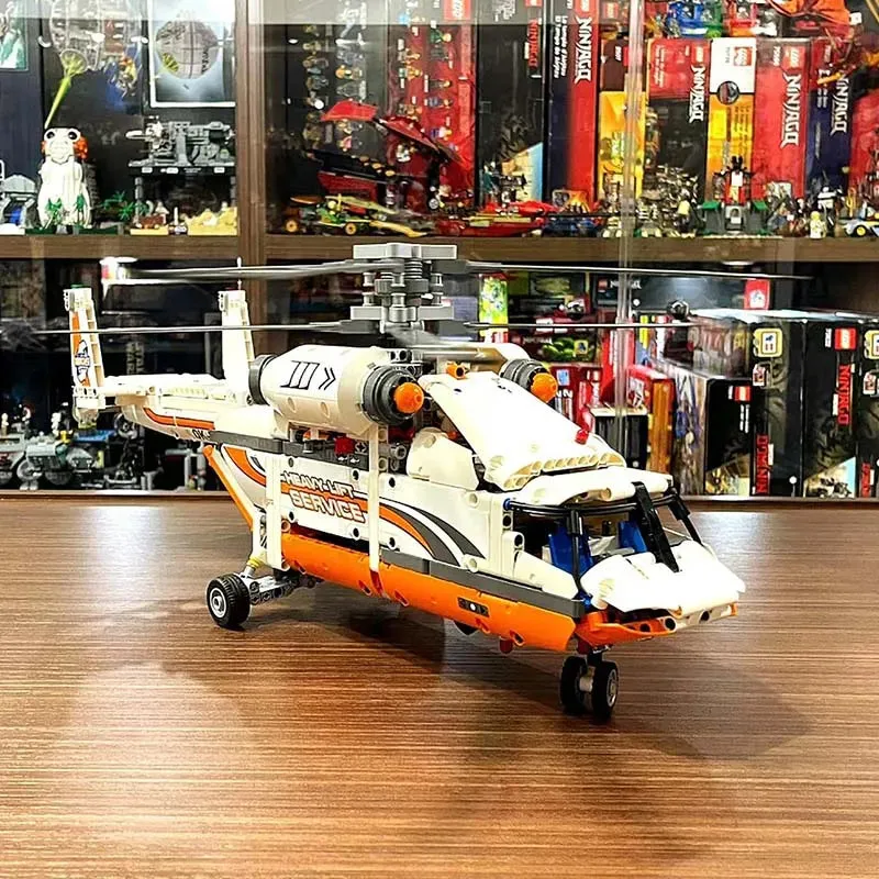 Technic MOC Heavy Lift Helicopter Bricks Toy