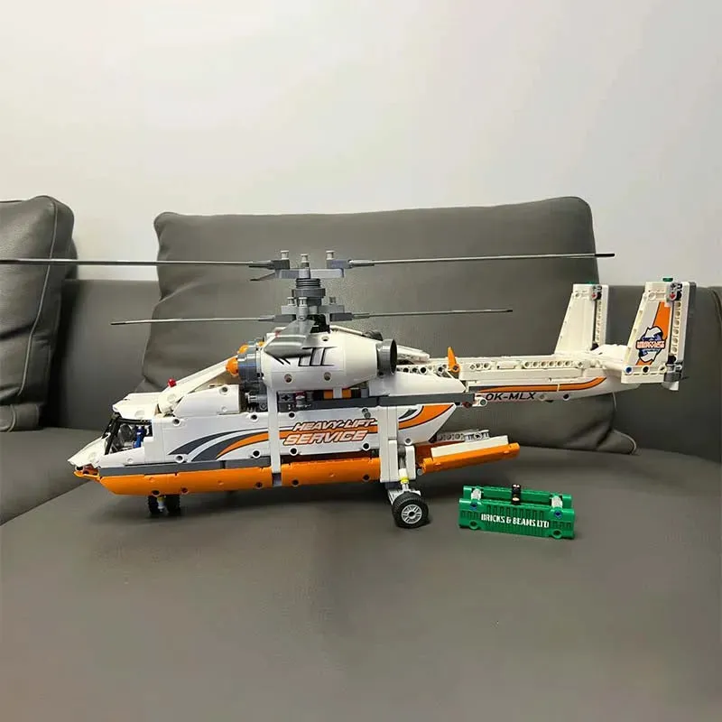 Technic MOC Heavy Lift Helicopter Bricks Toy