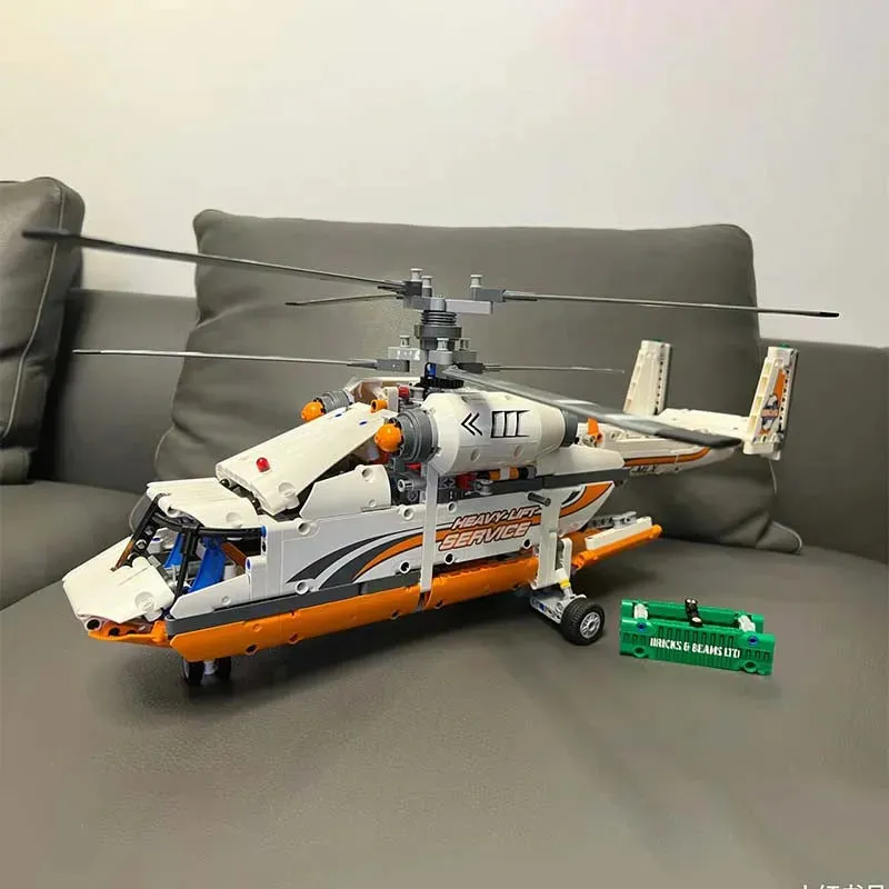 Technic MOC Heavy Lift Helicopter Bricks Toy