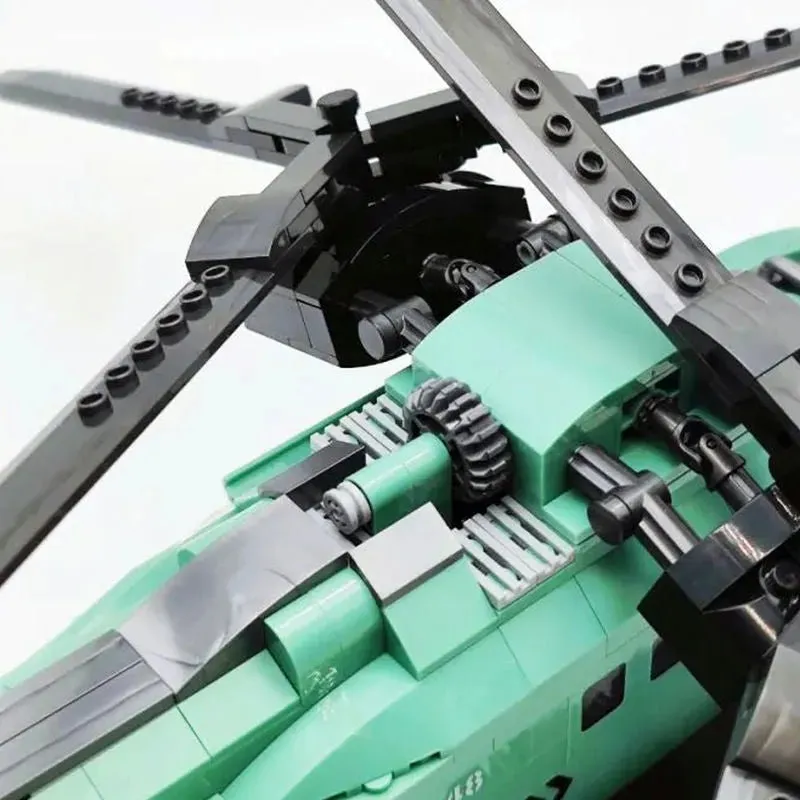 Technical MOC Twin-Rotor Helicopter Bricks Toy 58008