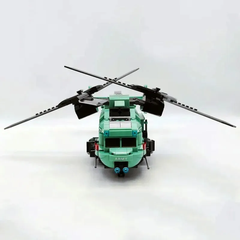 Technical MOC Twin-Rotor Helicopter Bricks Toy 58008