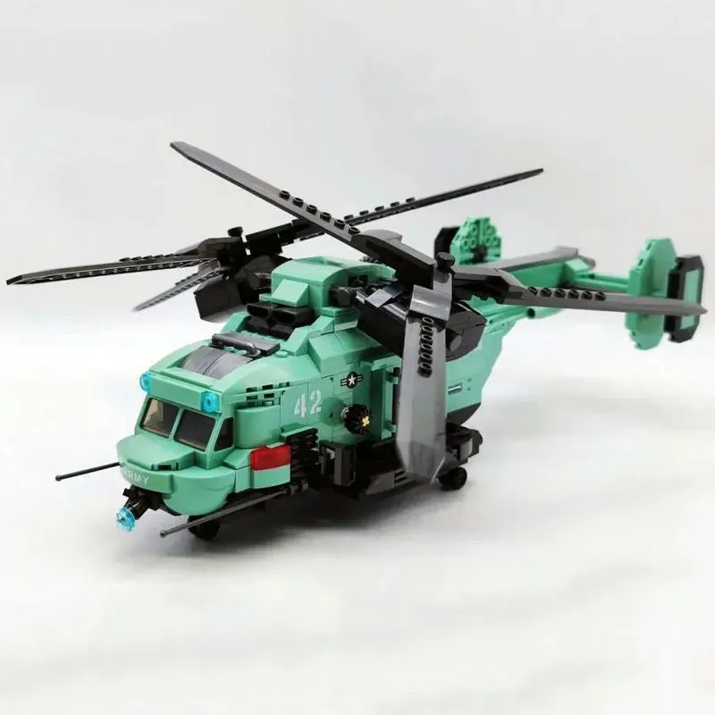 Technical MOC Twin-Rotor Helicopter Bricks Toy 58008