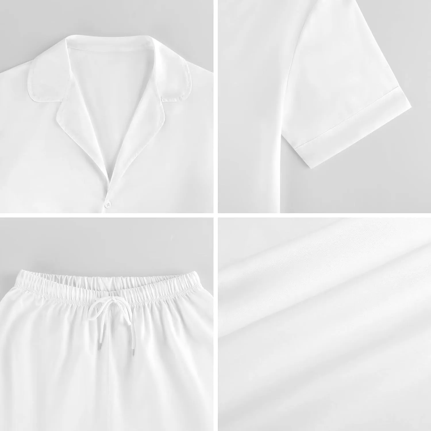Tennis Ball Racket Sport Women's Satin Pajama Set Short Sleeve Button Down Sleepwear Loungewear Pj Set