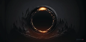 The Gaming Mat Company Single Player MTG Playmat & Mouse Pad – 28" x 14" Black Ring Gaming Mouse Pad Compatible with Magic: The Gathering playmats, MTG Cards, TCG Gaming mat