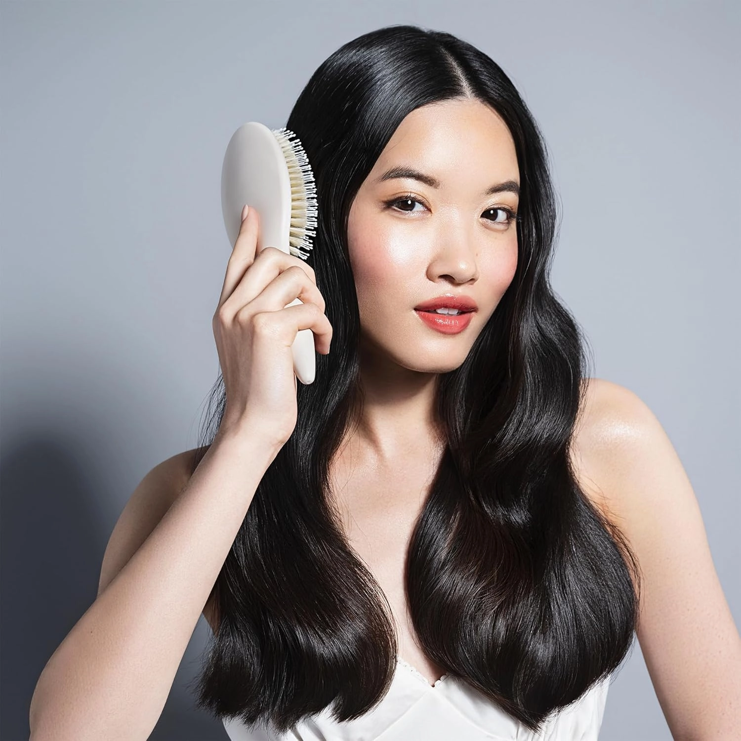 The Hair Edit Cream Finish & Shine Boar Bristle Hair Brush