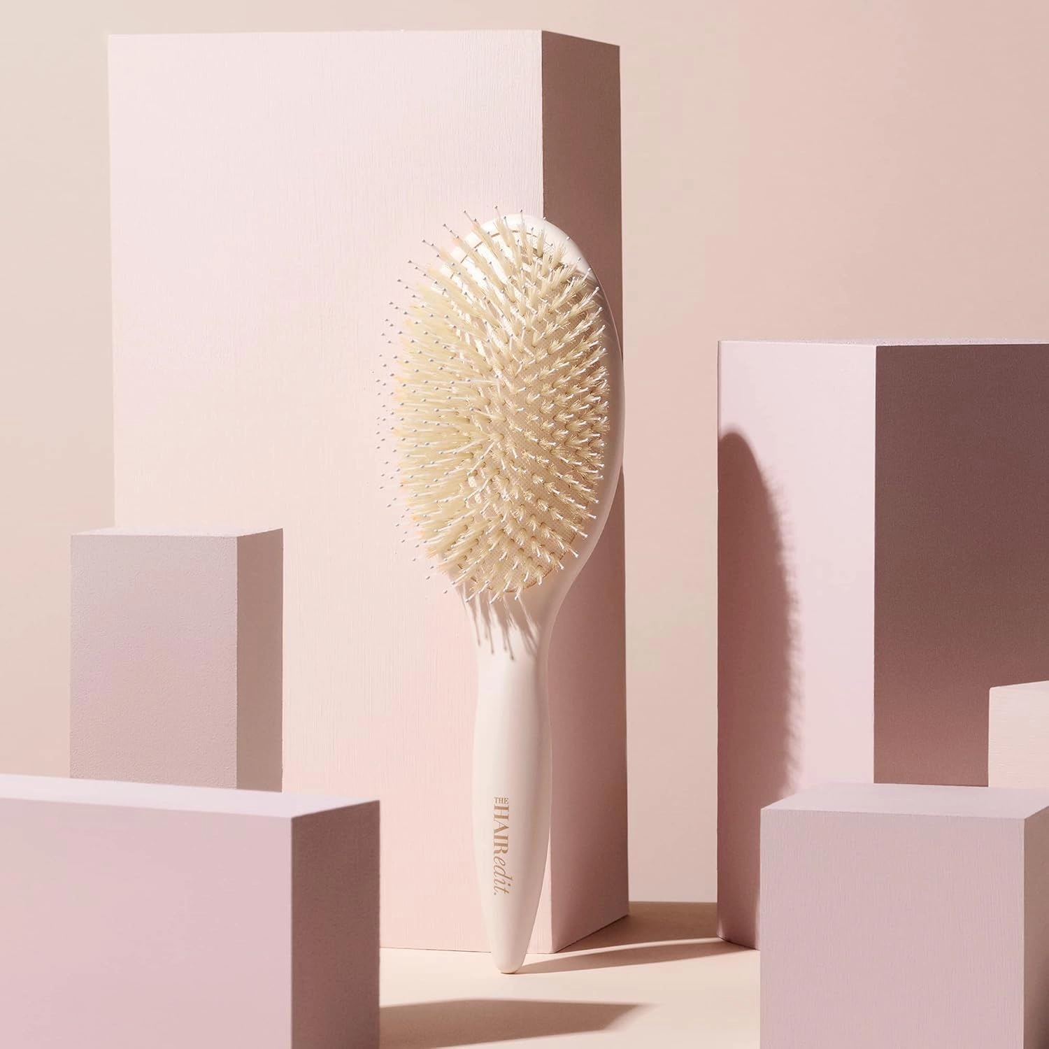 The Hair Edit Cream Finish & Shine Boar Bristle Hair Brush