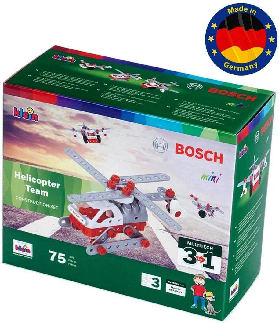 Theo Klein 8791 Bosch 3 in 1 Helicopter Team Construction Set