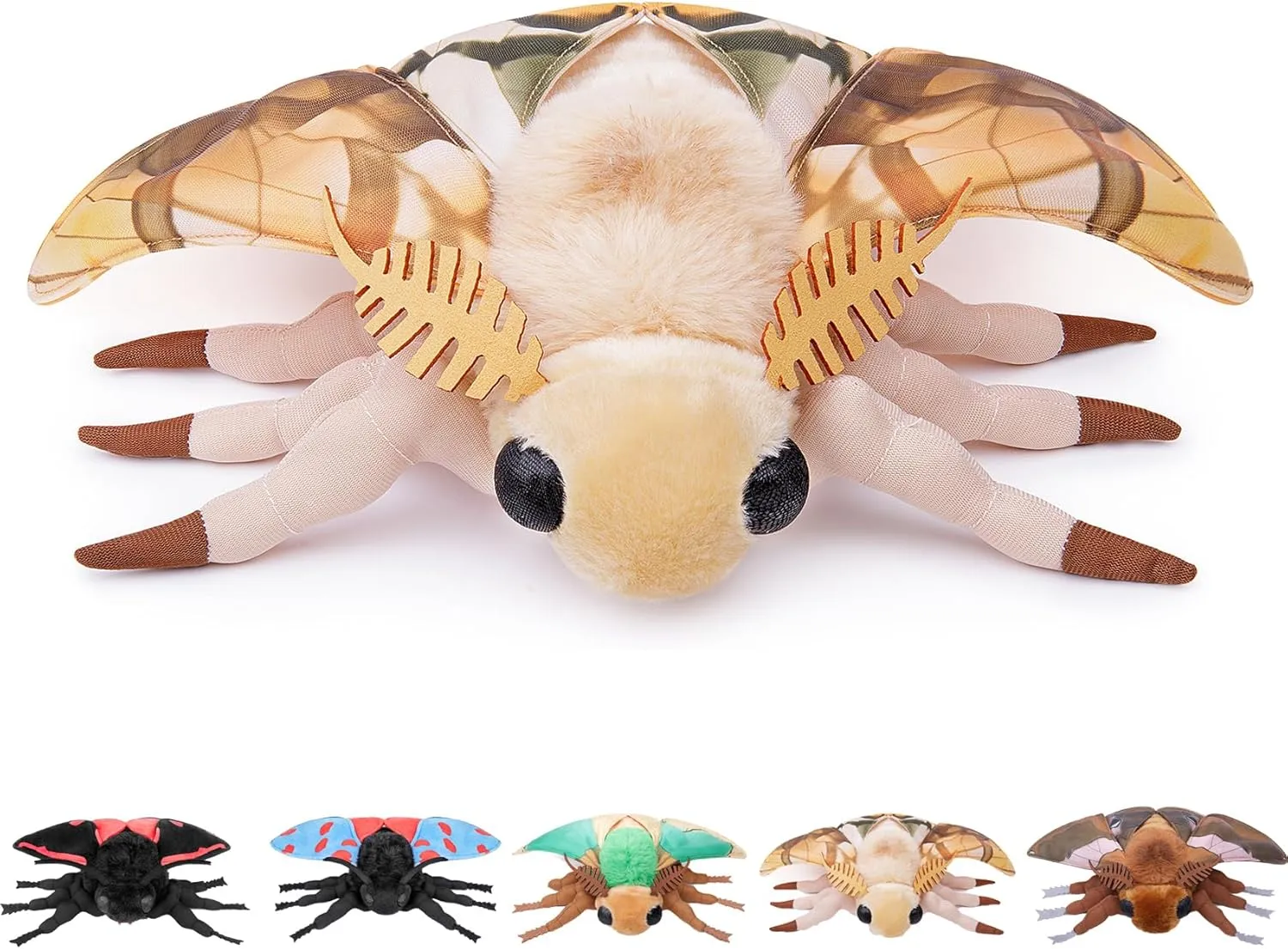 Tiny Heart Simulation Dead Leaf Moth Plush Toy 10.62inch Soft Realistic Dead Leaf Moth Stuffed Animal Plush Toy for Kids Insect Lovers Boys and Girls Toys Home Decoration Brown