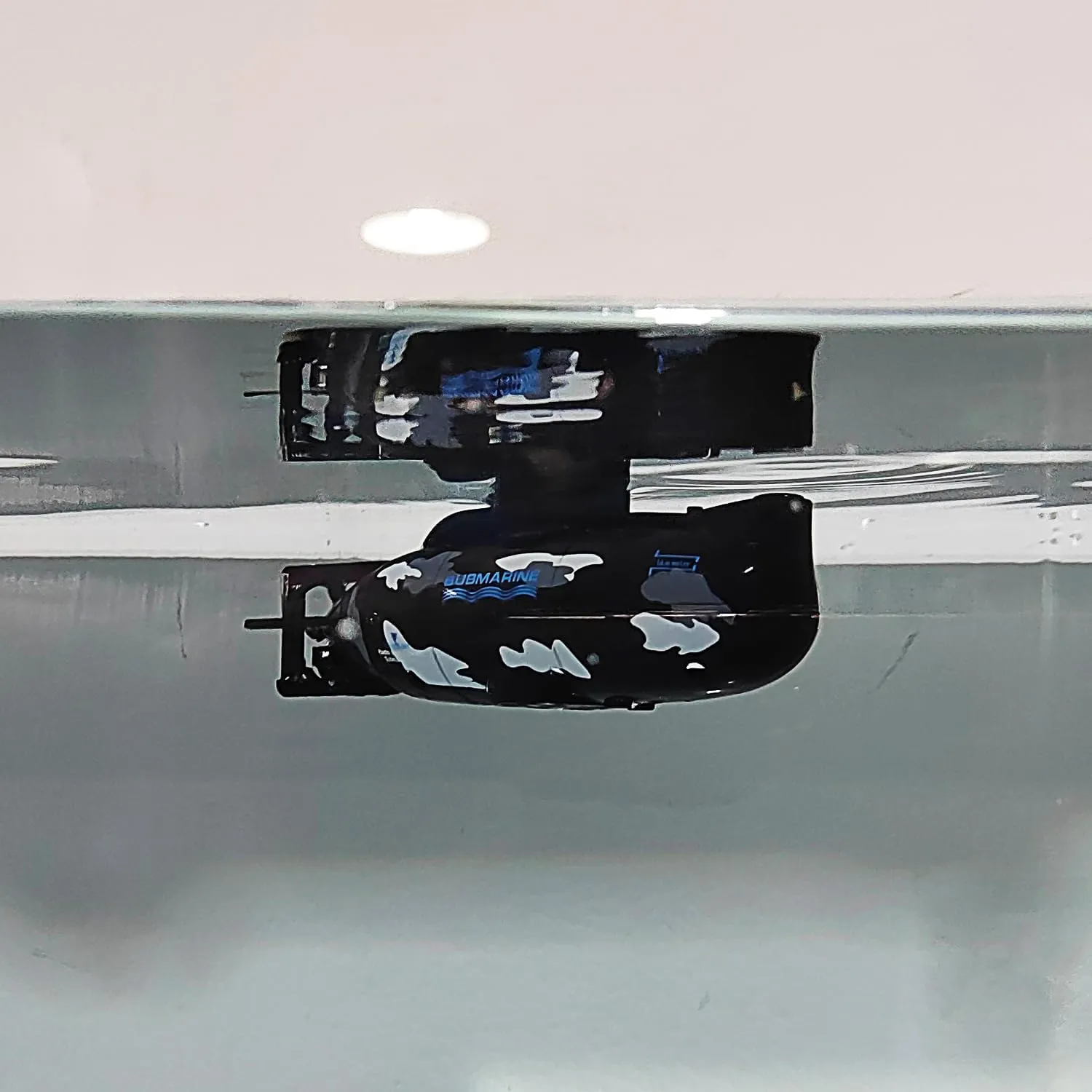 Tipmant Mini RC Submarine Remote Control Boat Ship Military Model Electric Water Toy Waterproof Diving Kids Gift Black