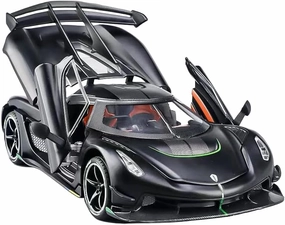 Toy Cars Model Koenigsegg Jesko 1/24 Black Alloy Collectibles Die-cast Vehicles with Sound and Light