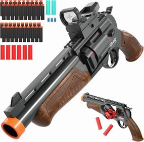 Toy Guns for Boys, Soft Bullet Toy Shotgun Foam Revolver Blaster with Sight, Educational Shooting Model Birthday for Kids Age 8 