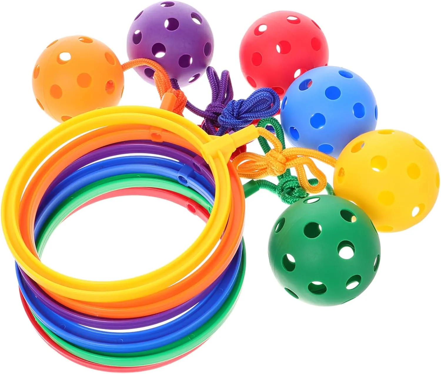 Toyvian 6pcs Jump Leg Toy for Boy Girl Ankle Skip Exercise Improves Coordination Motor Skills Fitness Toy for Boy Girl