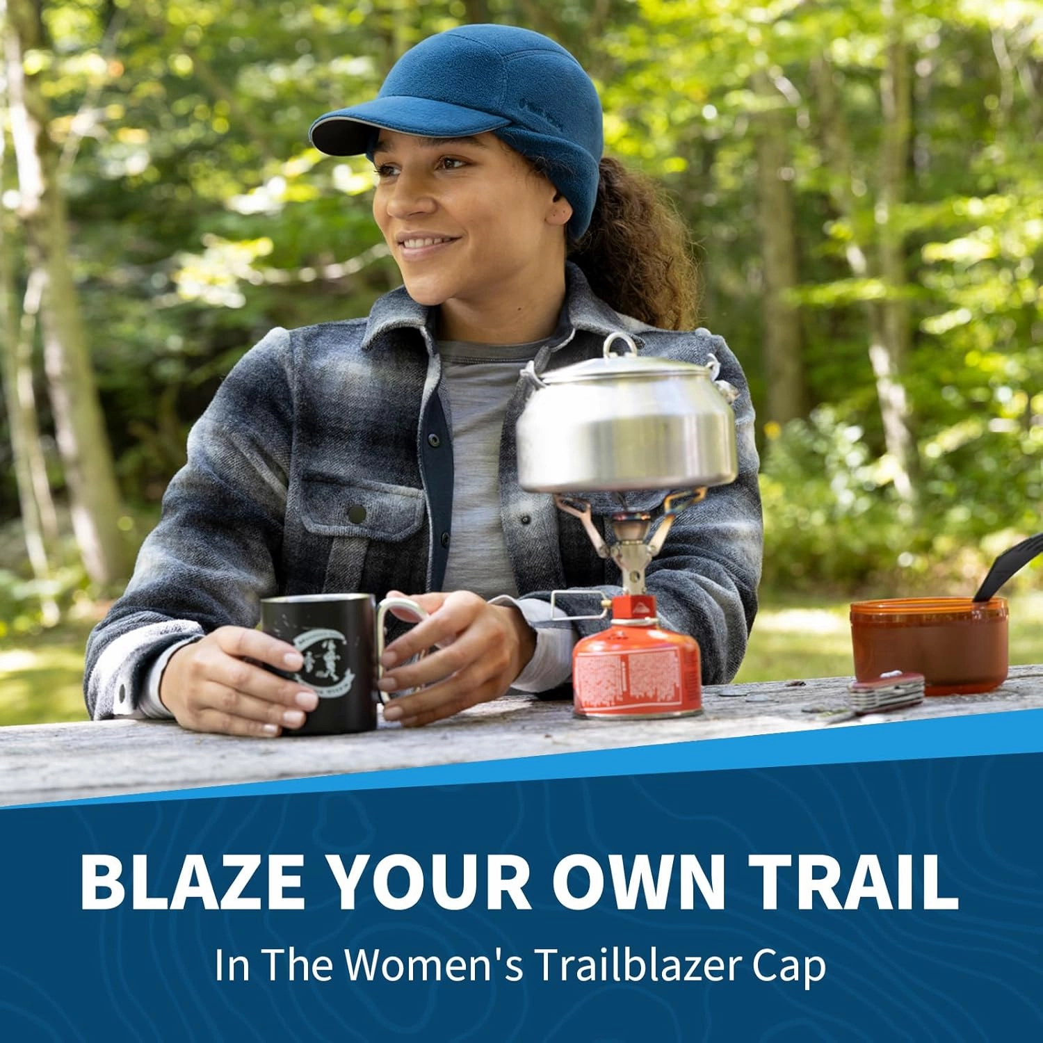 TrailHeads Fleece Ponytail Hat for Women – Trailblazer Reflective Winter Hat with Ponytail Hole for Workouts