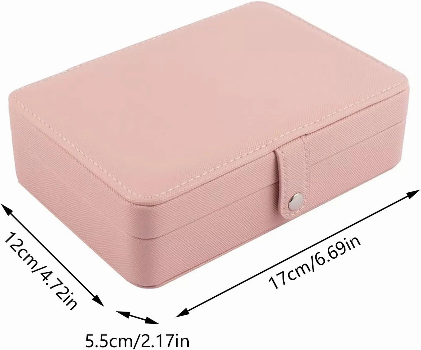 Travel Jewelry Box,2025 New 2-Layer Portable PU Leather Jewelry Organizer with Removable Tray,Jewelry Travel Case,Large Jewelry Box for Earring Necklace Bracelets Ring Christmas Gifts