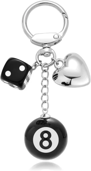Trendy Keychians for Women Gold Bag Heart Charms Key Chain Purse Cute Charms Cherry Car Key Pendant Accessories