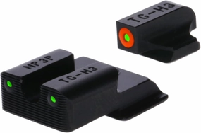 Tritium Pro Night Sights, Compatible with Smith & Wesson Handgun Models Glow-in-The-Dark Front & Rear Gun Sight Set with Focus Lock Front Ring