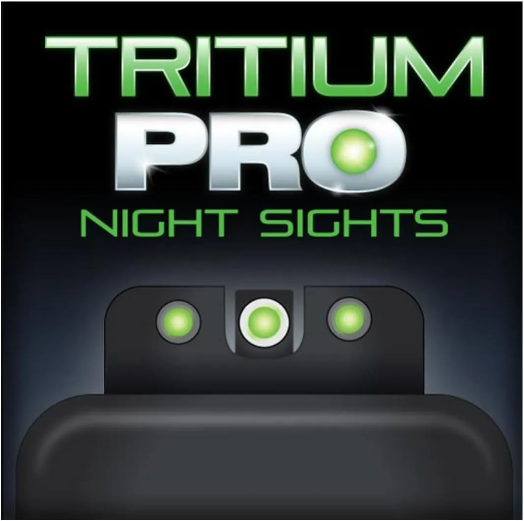 TRUGLO Tritium Pro Handgun Night Sights with Daylight White Dots Night Tritium Dots & White Focus Lock Front Ring Durable Compact Night Sights Compatible with FN Handguns