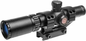 TRUGLO TRU-Brite 30 Series 1-6 X 24mm Dual-Color Illuminated Power Ring Duplex MIL-DOT Reticle Gun Scope with Mount, Matte Black, TG8516TL